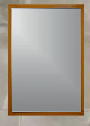 Wood-Frame Rectangular Mirror