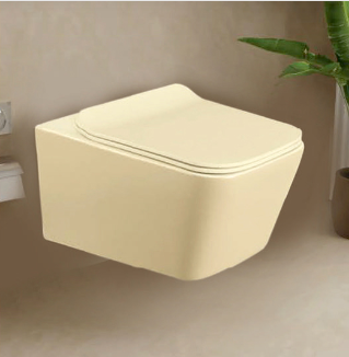 Wall-Hung Toilet - Matt Beige Rimless