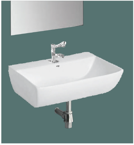 Deep Rectangular Wall-Mounted Basin