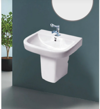 Oval Basin with Pedestal