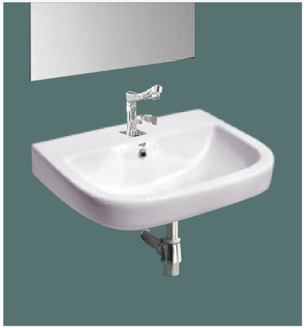 Wide Oval Wall-Mounted Basin