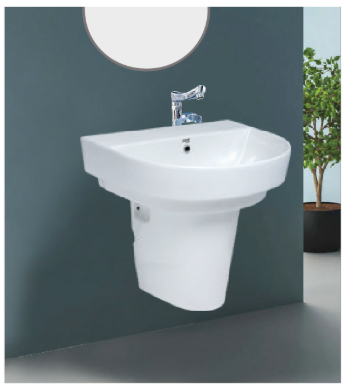 Deep Bowl Basin with Pedestal