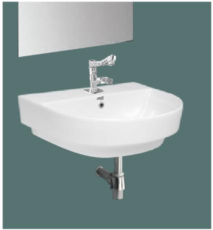 Deep Bowl Oval Wall-Mounted Basin