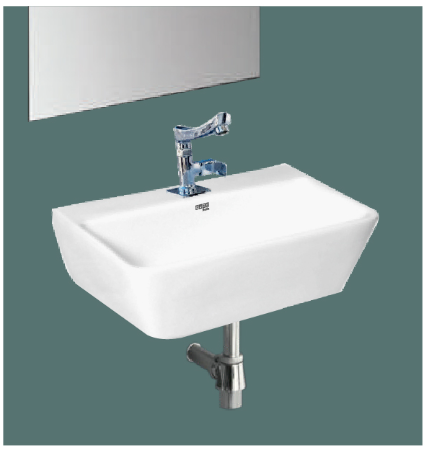 Wide Rectangular Wall-Mounted Basin