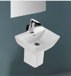 Curved Square Basin with Full Pedestal (Multi-Size)