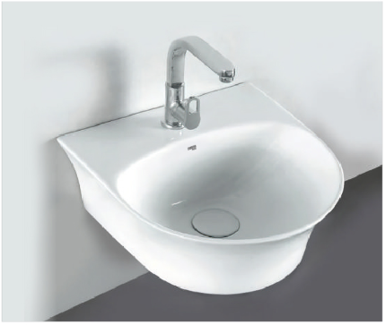 Rounded Rectangular Wall-Mounted Basin