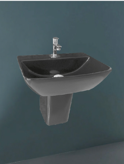 Matt Black Pedestal Basin