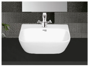 Small Square Basin with Tap Deck