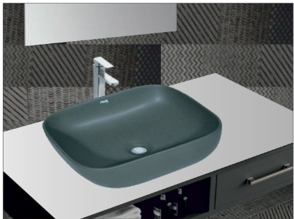 Rectangular Vessel Basin - Verde Green