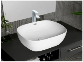 Oval Vessel Basin with Tap Deck
