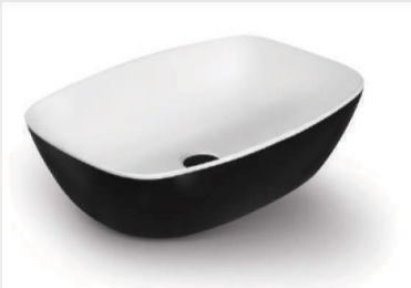 Oval Vessel Basin - Black & White