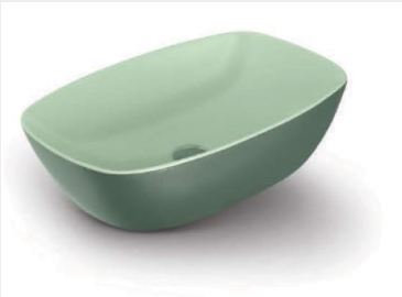 Oval Vessel Basin - Pista & Emerald Green