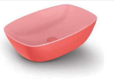 Coral/Roza Color Vessel Basin