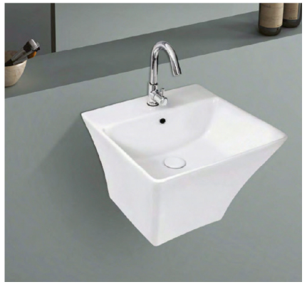 Contemporary Cornered Wall-Hung Basin
