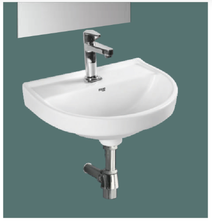 Curved Corner Wall-Mounted Basin