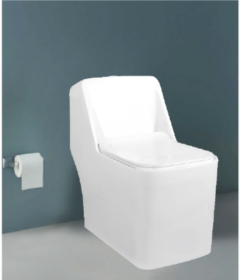 One-Piece Toilet - Heavy UF Seat Cover